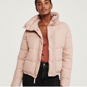 Abercrombie & Fitch Pink Puffer Jacket